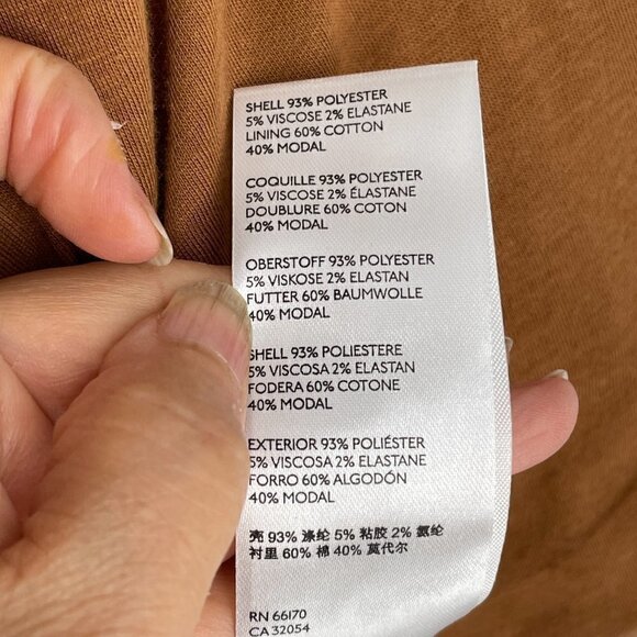 NWT Anthropologie Sascha Asymmetrical Button-Front Coat Jacket Bronze Camel XS - Picture 14 of 16